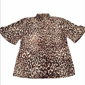 Cable and Gauge Leopard Print Top - Size M